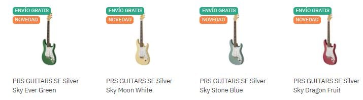 Selección PRS SE Silver SKY